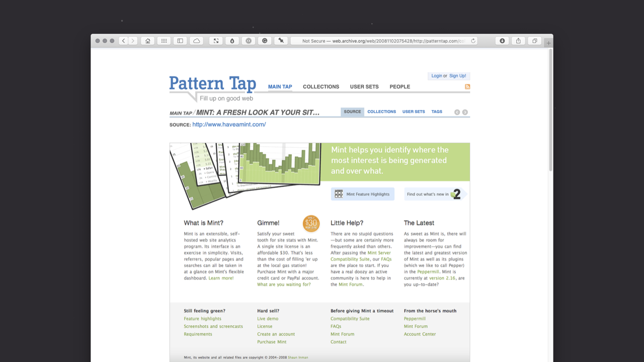 Pattern Tap > Collections > Footers (2008)