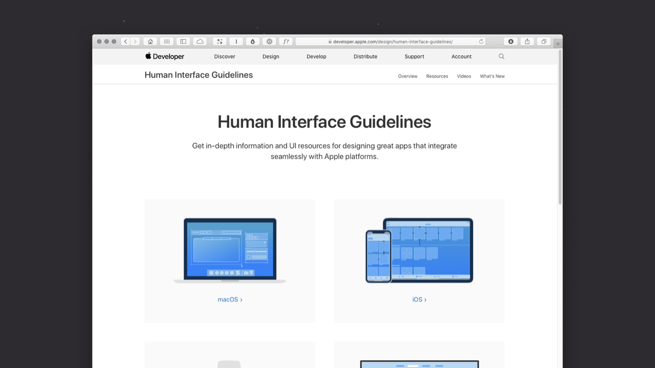 Apple’s Human Interface Guidelines