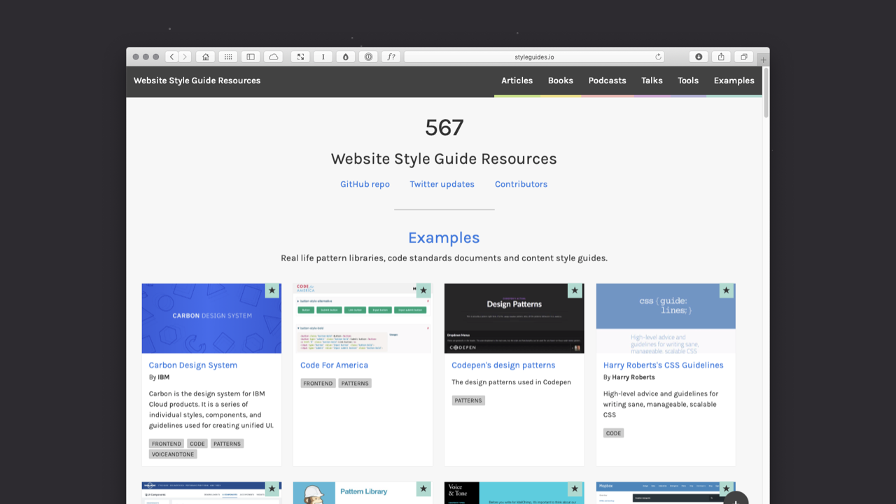 styleguides.io