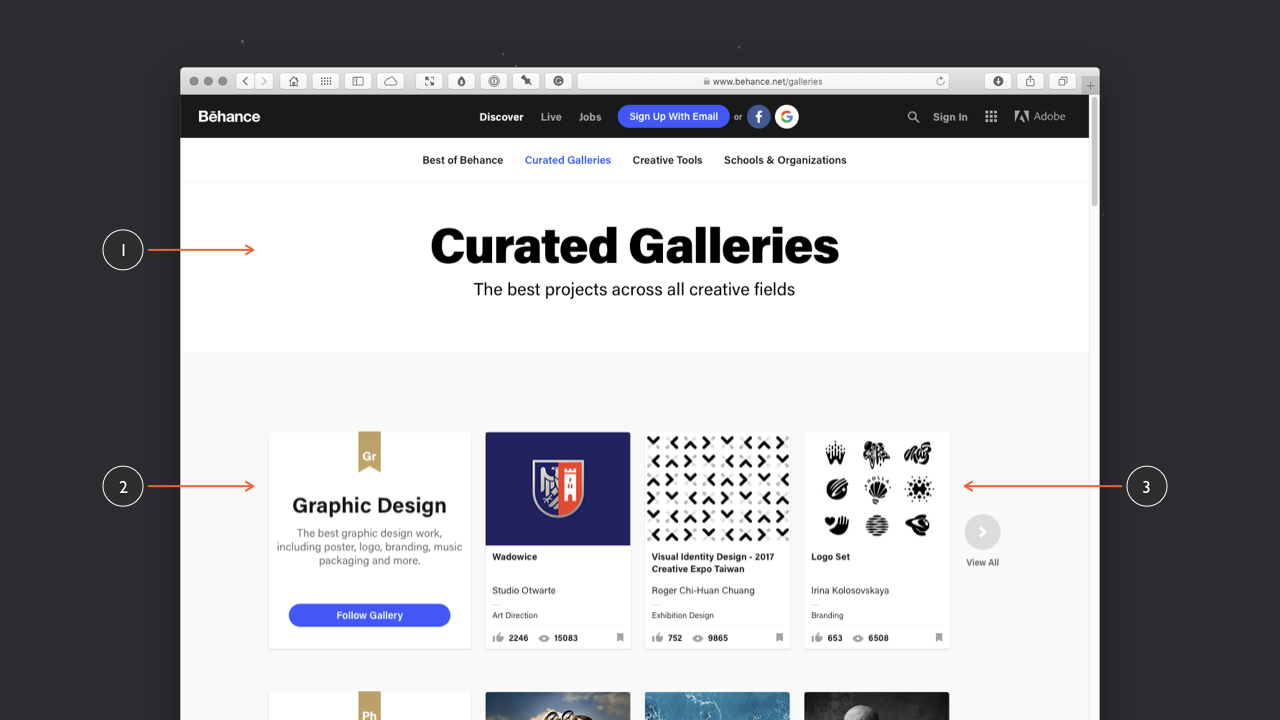 Behance · Curated Galleries