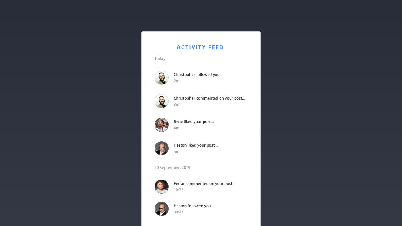 Activity Feeds