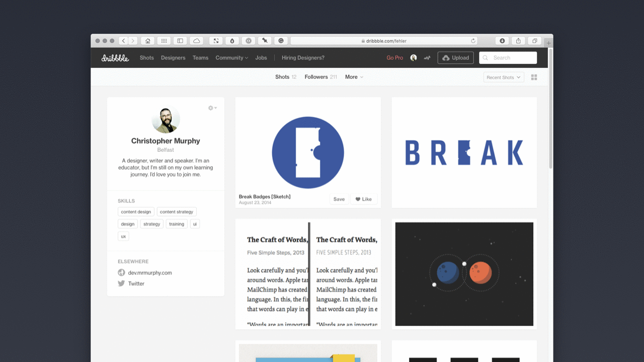 Dribbble Blockframe